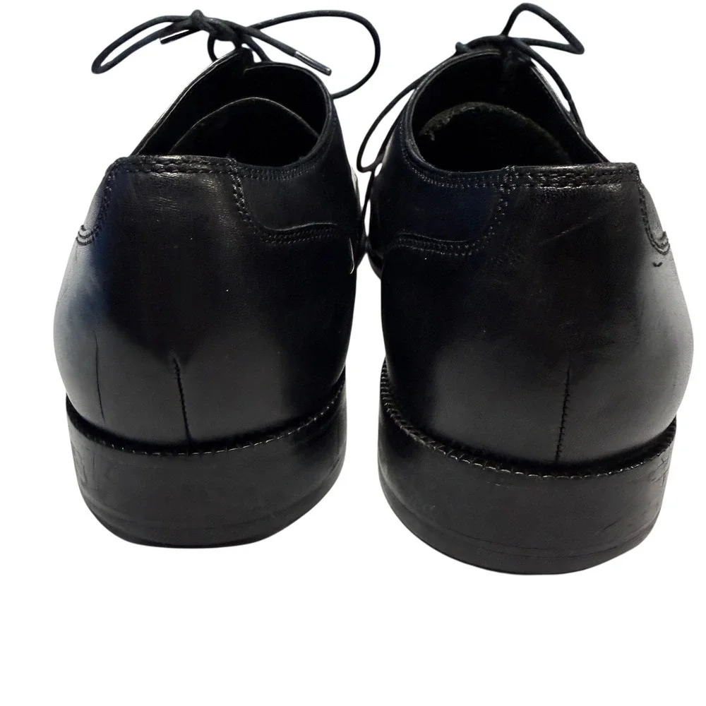 MEN'S BLACK Cole Haan Benton Cap Toe LEATHER Oxford‎ DRESS SHOES SIZE 11 EUC
